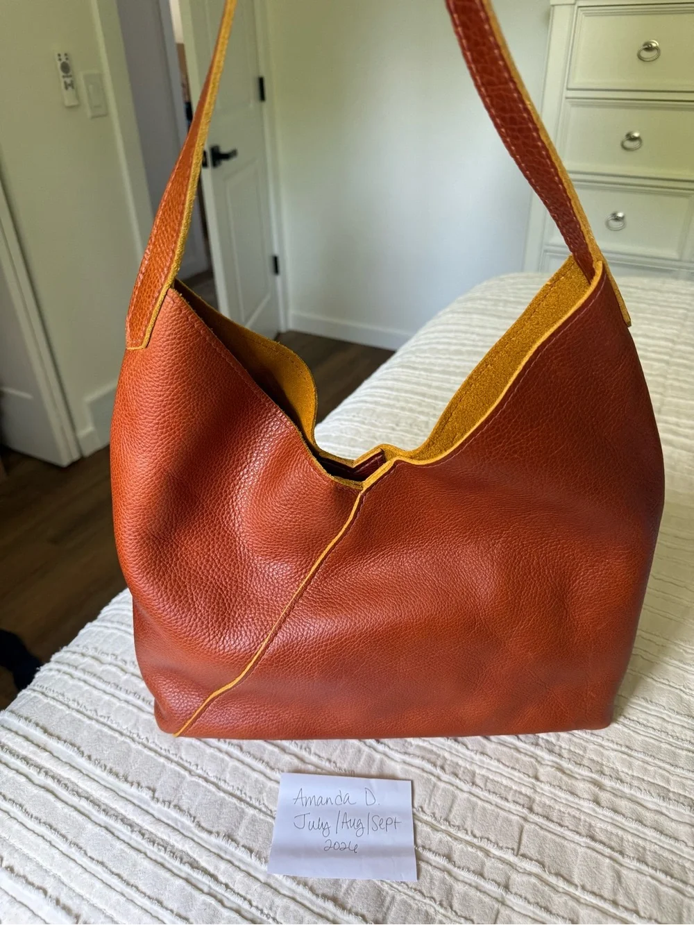 NWOT Portland Leather Goods Oversized Naomi in Sienna - Picture 2 of 7